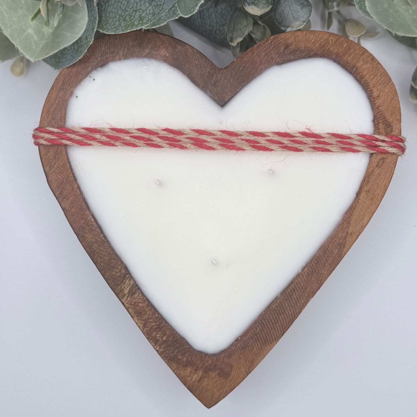 Handcrafted Heart Dough Bowl 3 Wick Candle
