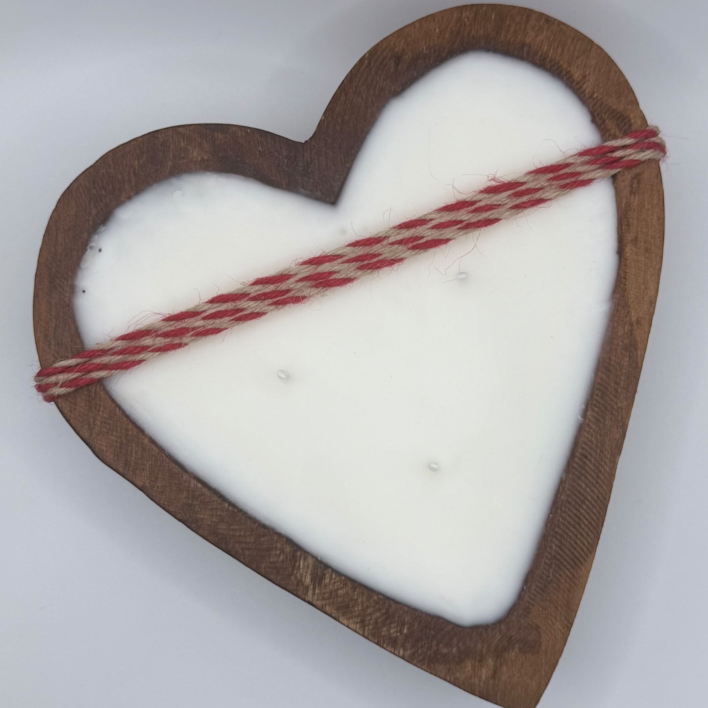 Handcrafted Heart Dough Bowl 3 Wick Candle